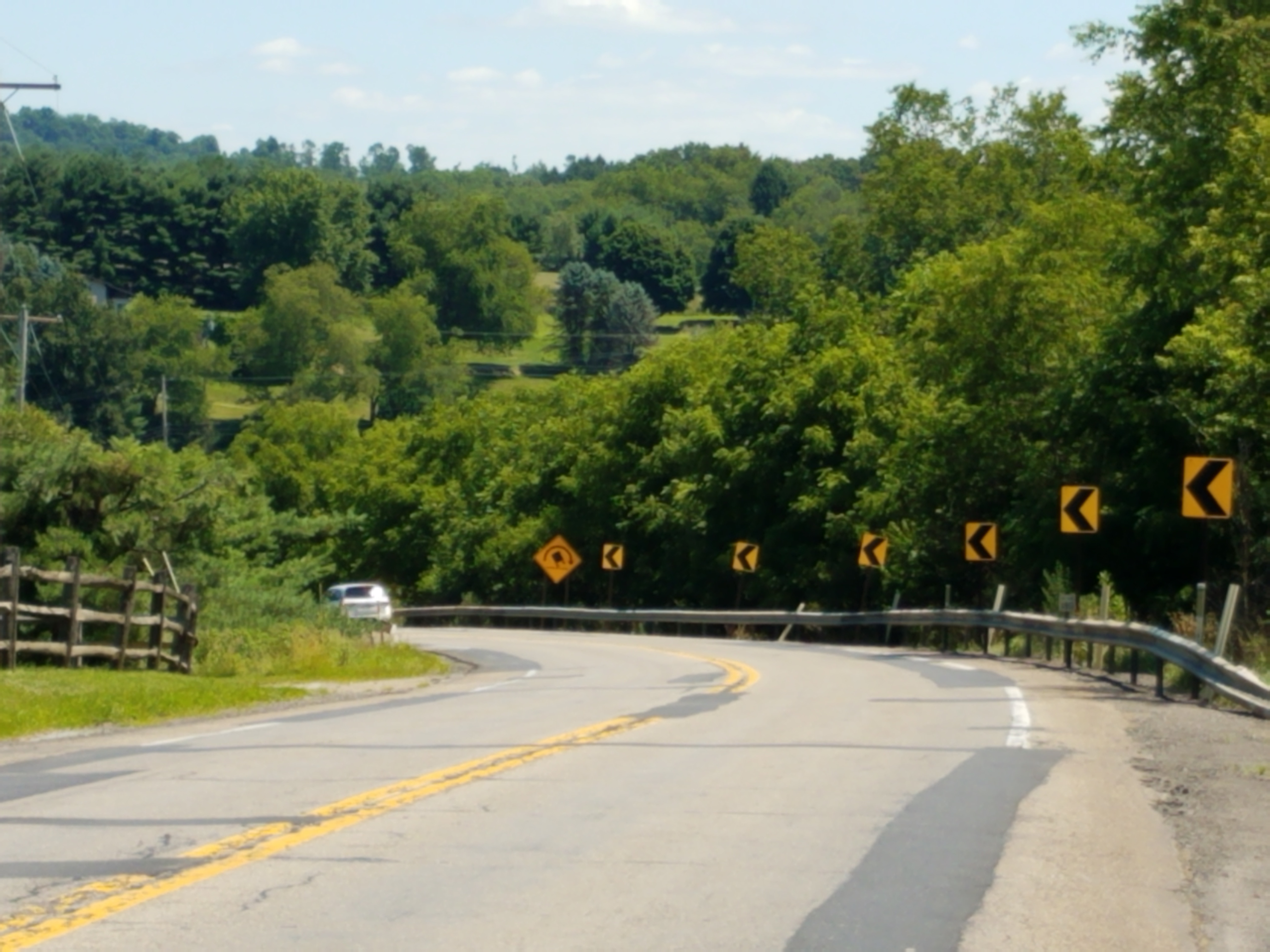 Balls Bend close up of bend in road
