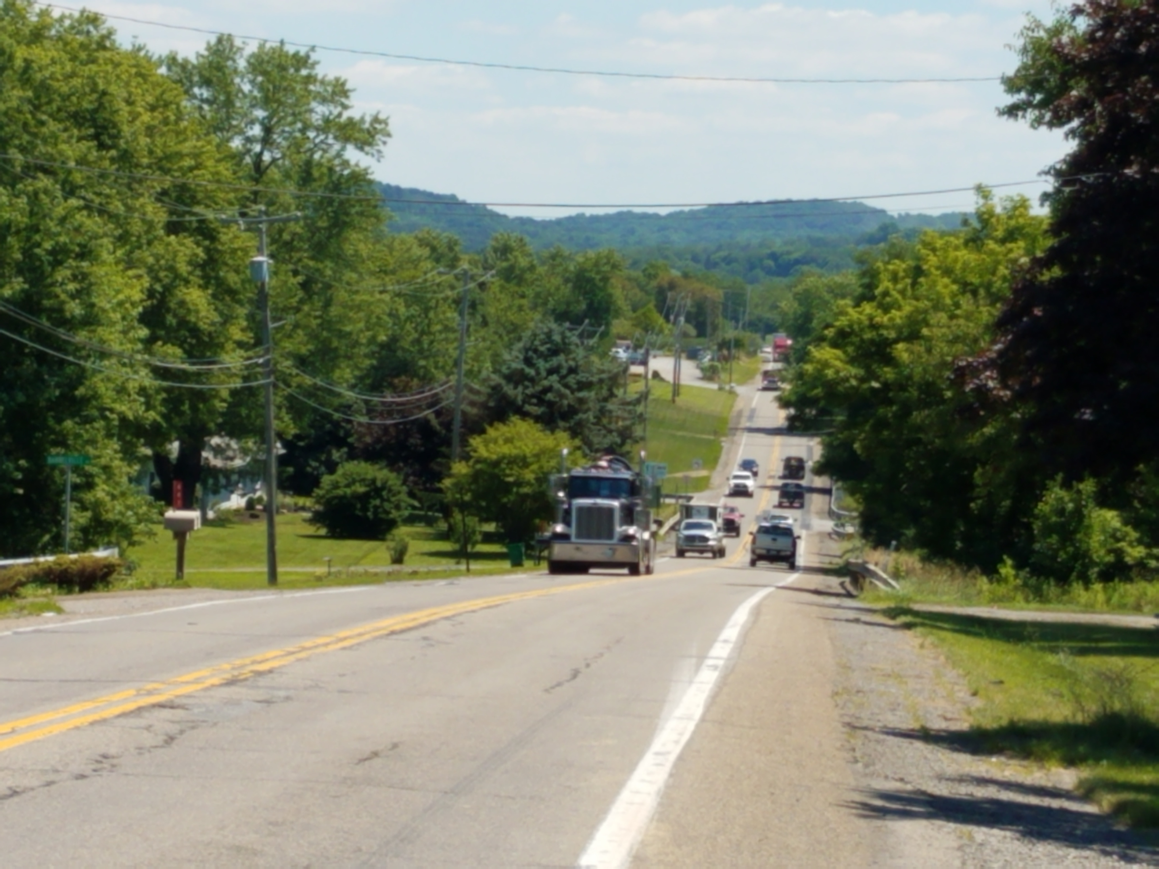 Balls Bend picture of straight-away coming into bend