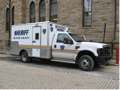 Side View of Sheriff Truck Purchased with Grant Funds