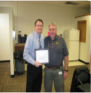 Warden Richard T. Shaffer and Gary Elliott